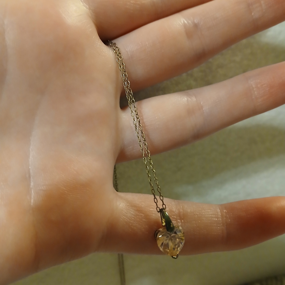 Pink Heart Pendant Necklace
